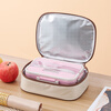 Yuhua insulation bag thickened aluminum foil rectangular round large-capacity lunch box bag student office worker portable lunch bag with rice off-white breakfast cup bag large size