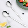 MAXCOOK 304 stainless steel spoon, thickened round bottom rice spoon, 2 spoons set MCGC0187