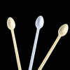Changyin disposable coffee spoon plastic stirring stick dessert milk tea tasting spoon long handle spoon yellow / box 2000 pieces