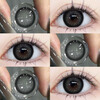 OVOLOOK Black Amber Gray Black Gray Color Contact Lenses Half Yearly Disposable 14.5 Large Diameter Contact Lenses for Men and Women Must-Have Autumn and Winter OVOLOOK Black Amber Gray 14.5mm Half Yearly Disposable Gift Box 0 Degree