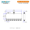 XINQY Xinqiyuan RF microstrip one-to-eight-way power splitter 2.92 mm wave 18-40G RF test power splitter combiner PS8-18/40-KE