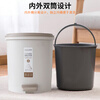 CHAHUA Camellia Foot Trash Can 6L with Cover Home Kitchen Office Plastic Cleaning Round Living Room Cleaning Bucket