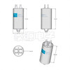 CBB60 running capacitor 450V with screw 10/14/15/18/20/25/30/45/50/70uf 5UF one
