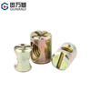 Guwanji hammer nut hammer head nut furniture two-in-one connector element column hammer embedded hexagonal screw cap cross zinc alloy M8*15 10 pieces