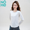 NOME's new autumn and winter round neck slim long-sleeved T-shirt women's body-shaping waist bottoming shirt white XL