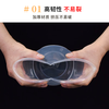 Green orange disposable fast food box thickened round 50 pieces 500ml take-out packaging box with lid transparent plastic soup bowl sealed lunch box can be customized