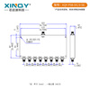 XINQY Xinqiyuan SMA one-to-eight resistor power splitter DC-3000MHz low frequency short wave 3G signal test power splitter PS8-DC/3-SE