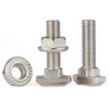 JINGGONG European standard T-type screw flange nut aluminum profile screw accessories set 20 type/30 type/40 type M5M6M8 nickel plated 20 type-M5*16 (50 sets)