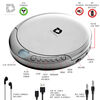 Deluxe Products Deluxe Portable CD Player 60 Seconds Anti-Bounce CD/CD-R/CD-RW Headphones/AUX Home Car DP-PCD-001-SIL Silver Silver