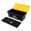 Deli household hardware tool box empty box storage box art electrician portable large plastic car parts tool box 19-inch reinforced plastic tool box DL-TC290