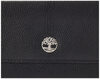 Timberland Women's Leather RFID Flap Wallet Clutch, Black (Pebble) One Size