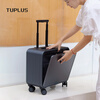 TUPLUS Instant Series Aluminum-Magnesium Alloy Business Luggage Trolley Case Password Lock Suitcase Metal Box Dark Space Gray-16 Inch Standing Front Opening Cover