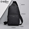 Goldlion Chest Bag Men's 2024 New Shoulder Bag Business Fashion Backpack Crossbody Shoulder Bag Men's Style 1 Dark Gray