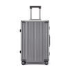 Roaming suitcase trolley case large capacity men's and women's high-looking travel luggage password case leather case 24-inch champagne gun