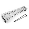 Geyue accurate 15-tone aluminum plate piano percussion children's musical instrument music toy hand-knocked xylophone Orff teaching aids silver 15-tone + musical instrument bag + music score + note stickers