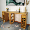 Luban Yimu Bar Counter Household Solid Wood Living Room Wall Bar Wine Cabinet Partition Multifunctional Retractable Porch Bar Counter Hall Cabinet 190cm Bar Counter