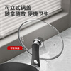 Cui Dahuang 24cm 304 stainless steel rimmed frying pan, hot pot and steamer with stand-up visible glass lid and handle, explosion-proof