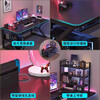 BENMUZIZAI computer desk desktop home e-sports table bedroom table simple rental house desk student writing desk with storage rack under the desk black 100cm