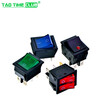 KCD4 boat switch boat switch rocker power button 4 6-pin red light green light 31x25mm16A250V 30A switch 2-speed 6-pin red with light (1 piece)