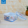 LOCK&LOCK large-capacity plastic crisper set sealed lunch box lunch box refrigerator storage box 1.2L*2