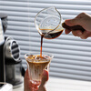 Bincoo espresso coffee extraction cup with scale glass measuring cup espresso cup wooden handle small milk cup milk jug ounce cup