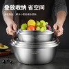 MAXCOOK 304 stainless steel seasoning basin, thickened saucepan 26CM, vegetable basin, salad basin and basin MCWA008-26
