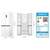 Xiaomi (MI) Mijia 436L cross-door four-door 60cm ultra-thin flat-embedded zero-embedded large-capacity household refrigerator first-class energy-efficiency silver ion sterilization trade-in BCD-436WMBI Mijia refrigerator separate fresh storage cross 436L