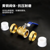 Deqi PPR ball valve double union hot melt PPR valve water pipe accessories Jingcang 1 inch DN32 (brass yellow)