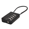 RESET small combination lock padlock suitcase bag lock backpack password padlock steel cable locker lock black 12cm R200