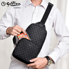 Goldlion Chest Bag Men's 2024 New Shoulder Bag Business Fashion Backpack Crossbody Shoulder Bag Men's Style 1 Dark Gray