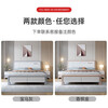 First year all solid wood bed light luxury bed modern simple master bedroom double bed white high box storage wedding bed bedroom furniture silent bed + bedside table * 1 + Tencel latex mattress 1.8 meters * 2 meters frame style