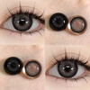 OVOLOOK Black Amber Gray Black Gray Color Contact Lenses Half Yearly Disposable 14.5 Large Diameter Contact Lenses for Men and Women Must-Have Autumn and Winter OVOLOOK Black Amber Gray 14.5mm Half Yearly Disposable Gift Box 0 Degree
