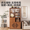 Chunsha Bogu rack solid wood Chinese tea cabinet storage rack tea set tea rack tea table desktop tea display rack small Duobao Pavilion 35 long five-layer single door double drawer multiple storage no specifications
