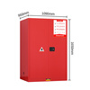 KINKOCCL industrial explosion-proof cabinet chemical safety cabinet storage cabinet fire-proof hazardous chemicals storage cabinet weak acid and weak alkali cabinet flammable and explosive dangerous goods cabinet 90 gallon red