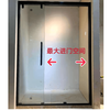 CLCEY bathroom dry and wet separation bathroom partition toilet screen glass sliding door straight shower room extremely narrow edge 304 stainless steel black frame does not contain steam