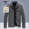 Septwolves Jacket Men's Autumn and Winter Business Casual Lapel Plaid Woolen Jacket Middle-aged and Young Commuting Men's Clothing Tops