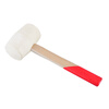 LSNUO white rubber hammer, leather hammer, rubber hammer, no trace, no damage to the wall, pure natural rubber, shock-absorbing plastic handle, enlarged rubber hammer