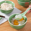 Longquan celadon rice bowl ceramic new creative Chinese tableware household thickened eating bowl large noodle soup bowl porridge bowl small bowl 5.5-inch plum green bowl