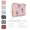 DIJIALE printed cute personality women's short wallet casual compact multi-card slot zipper coin purse unisex card holder black