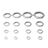 Fengji 304 stainless steel hexagonal thin nut root female water tank joint locking piece faucet lock and cap British pipe thread nut M15*1.5 (opposite side 19, thickness 4) - 2 pcs