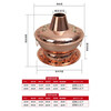 Copper Liufu copper hot pot split type pure copper electric carbon dual-purpose copper pot shabu-shabu charcoal hot pot Yuanyang plug-in copper hot pot 30 cm clear soup pot (for use by less than 4 people)