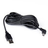 MIXSAS driving recorder power cord, USB interface cable power supply to plug car universal extended charging cable 3.5 meters MINI-left elbow with crowbar wire buckle