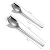 Oraldo fork and spoon integrated 304 stainless steel cute salad fork, Western food fork and spoon, instant noodle fork and spoon, long handle fork and spoon tableware, girls' model, integrated fork and spoon, small size