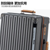 DULA suitcase, good-looking, multifunctional, with cup holder, USB trolley suitcase, password box, gray brown 24 inches