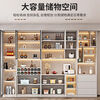 Guansi light luxury wine cabinet display cabinet solid wood glass door wine rack high-end living room furniture modern multi-functional wall sideboard 0.8m wine cabinet + 1.2m sideboard combination