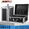 BORY portable multi-functional thickened extra-large aluminum alloy tool box model instrument equipment box shock-proof prop box box black large empty box