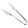 LUCUKU 304 stainless steel food tongs, steak tongs, thickened buffet barbecue bread tongs, hotel food tongs