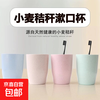 Japanese style toothbrush filament soft bristles small head toothbrush travel home couple cleaning wheat straw mouthwash cup 2 pieces random