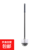 Toilet brush with long handle for cleaning without dead ends, round head toilet brush 360 cleaning