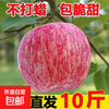 Red Fuji apple fruit fresh seasonal whole box 10 jins flat fruit rock candy heart ugly apple crispy sweet free shipping full box 5 jins 75-80mm